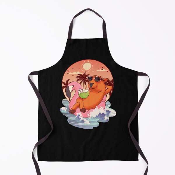Item preview, Retro 80s 90s Flamingo Pool Men Kids Women Funny Capybara designed and sold by KsuAnn.