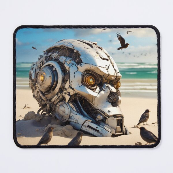 Item preview, Destroyed Mechanical Head in the beach designed and sold by WELCRAFT.