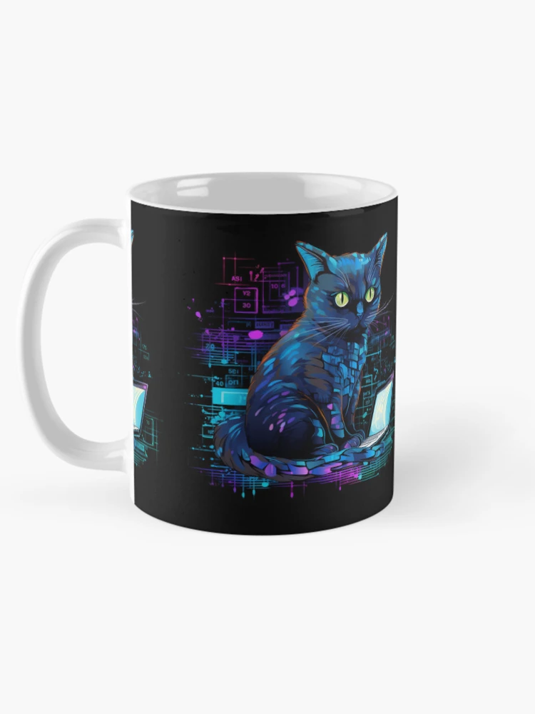Thumbnail 5 of 6, Coffee Mug, Cat hacker, Programmer coder - developer programming coding designed and sold by Mateusz Majcherek.