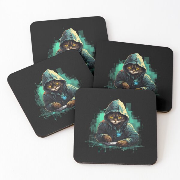 Item preview, Cat hacker, Programmer coder - developer programming coding designed and sold by Mateusz Majcherek.