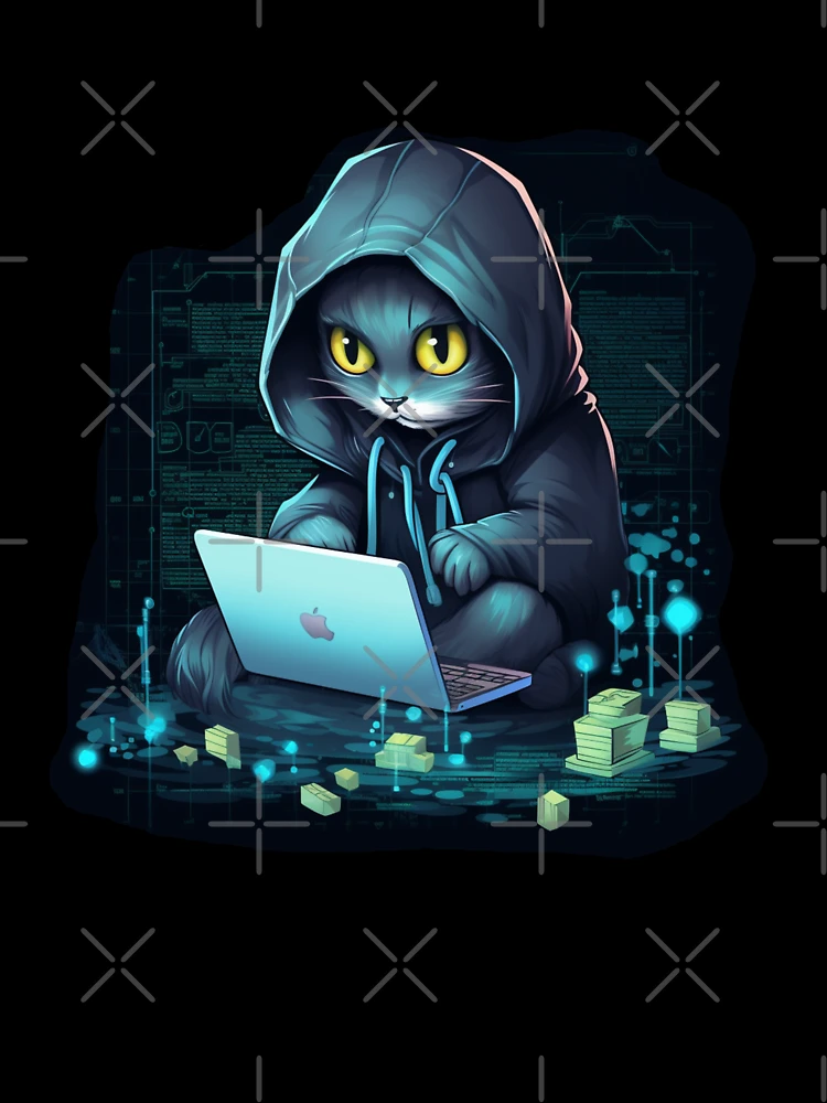 Thumbnail 7 of 7, Oversized T-Shirt, Cat hacker, Programmer coder - developer programming coding designed and sold by Mateusz Majcherek.