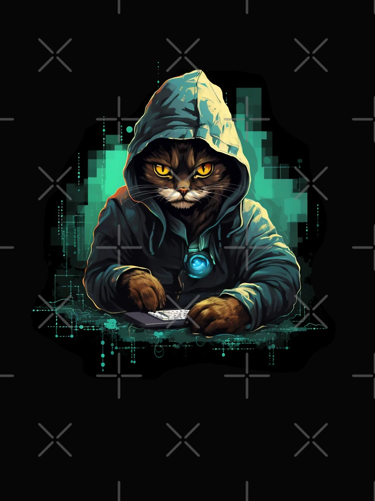 Thumbnail 4 of 4, Boxy T-Shirt, Cat hacker, Programmer coder - developer programming coding designed and sold by Mateusz Majcherek.
