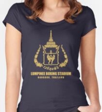 LUMPINEE MUAY THAI BOXING STADIUM THAILAND Women's Fitted Scoop T-Shirt