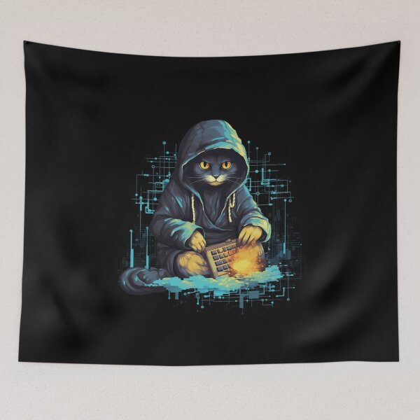 Item preview, Cat hacker, Programmer coder - developer programming coding designed and sold by Mateusz Majcherek.