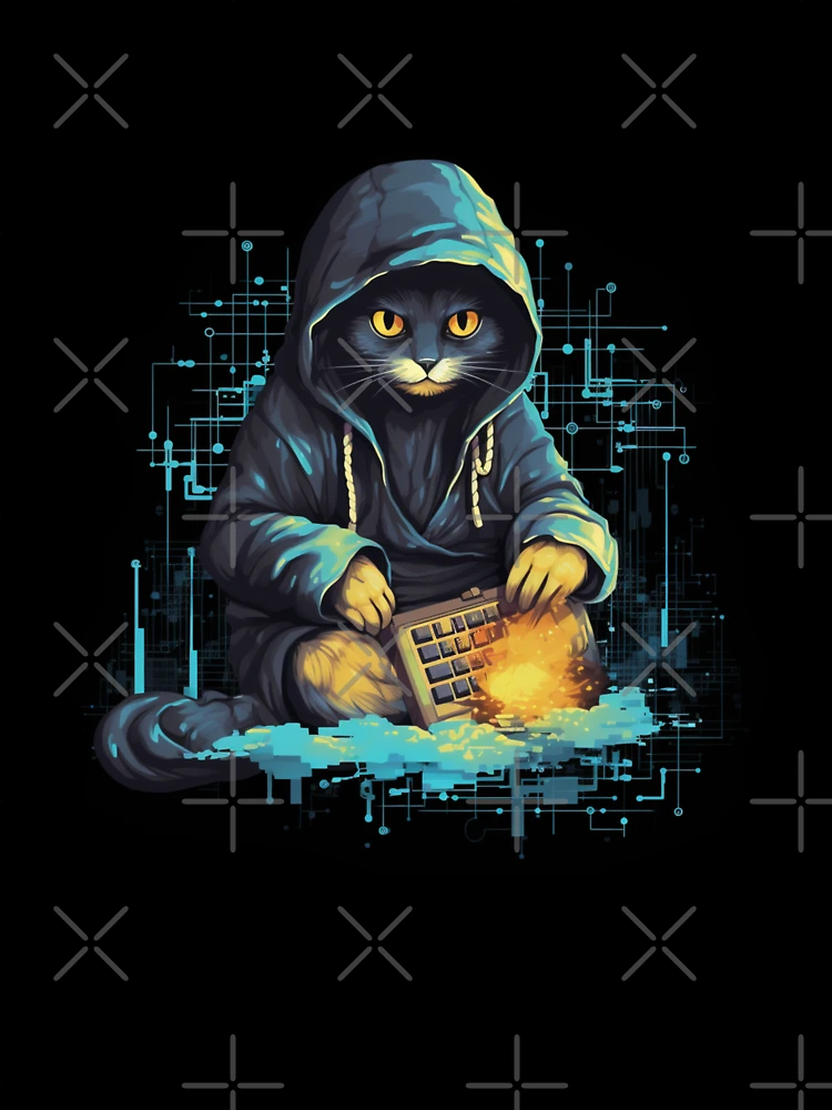Thumbnail 7 of 7, Oversized T-Shirt, Cat hacker, Programmer coder - developer programming coding designed and sold by Mateusz Majcherek.