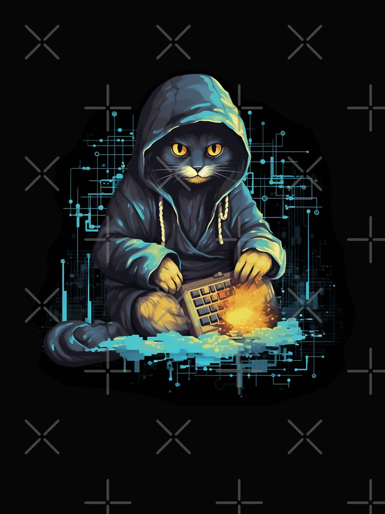 Thumbnail 4 of 4, Boxy T-Shirt, Cat hacker, Programmer coder - developer programming coding designed and sold by Mateusz Majcherek.