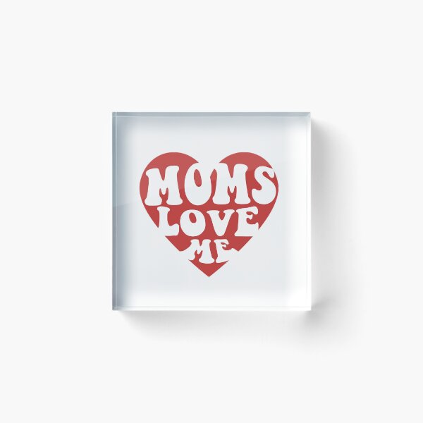 Item preview, Moms love me red heart aesthetic designed and sold by stickersxbecca.
