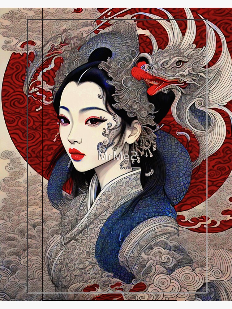 Tableau Japonais Geisha Style #geisha #illustration #illustration #manga  #shonen #japonaise #nippon