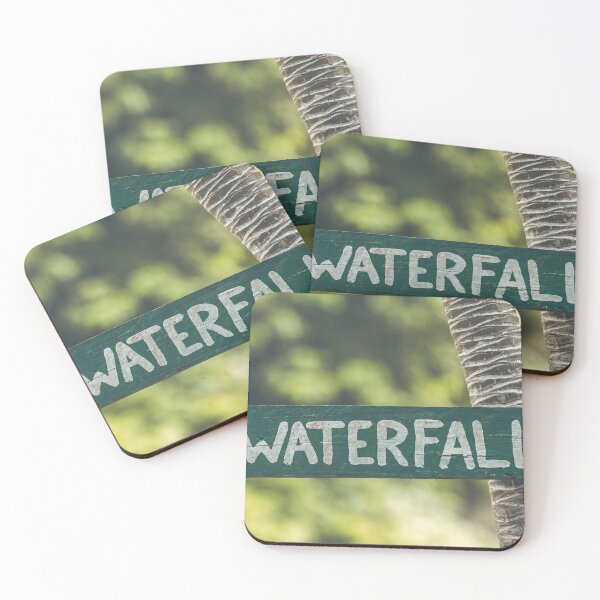 Item preview, Waterfall sign in the jungle of the island of Bali color photograph print designed and sold by Jéanpaul  Ferro.