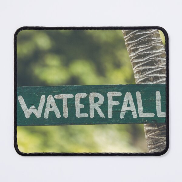 Item preview, Waterfall sign in the jungle of the island of Bali color photograph print designed and sold by Jéanpaul Ferro.