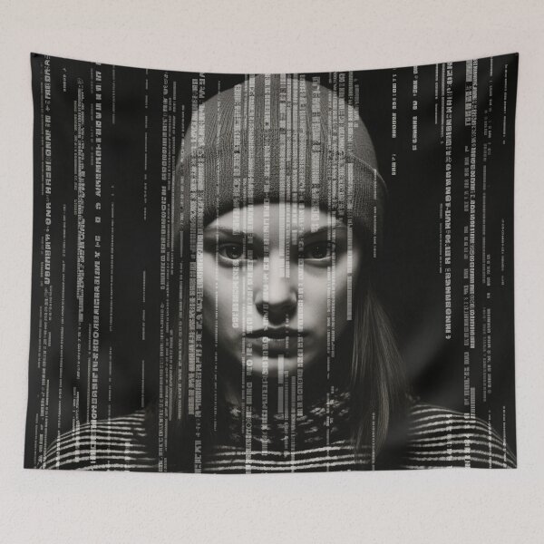 Item preview, Barcode Girl, black & white designed and sold by silent-violin.