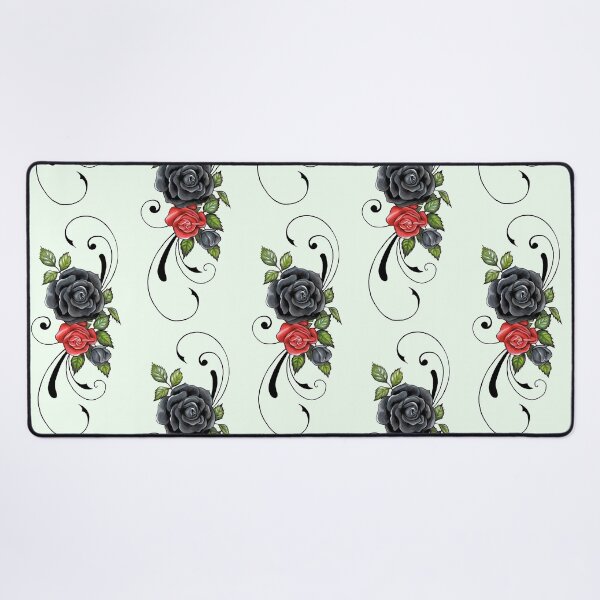 Item preview, Black & Red Roses (light green) designed and sold by SandraWarmerdam.