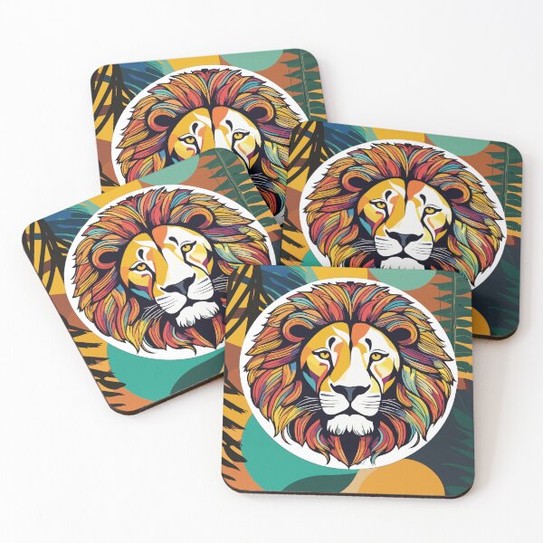 Item preview, afrobeat colorful lion  designed and sold by Five Seventy Five.