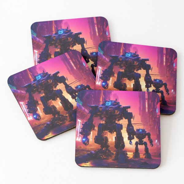 Item preview, cyberpunk mecha walking in the city designed and sold by WELCRAFT.
