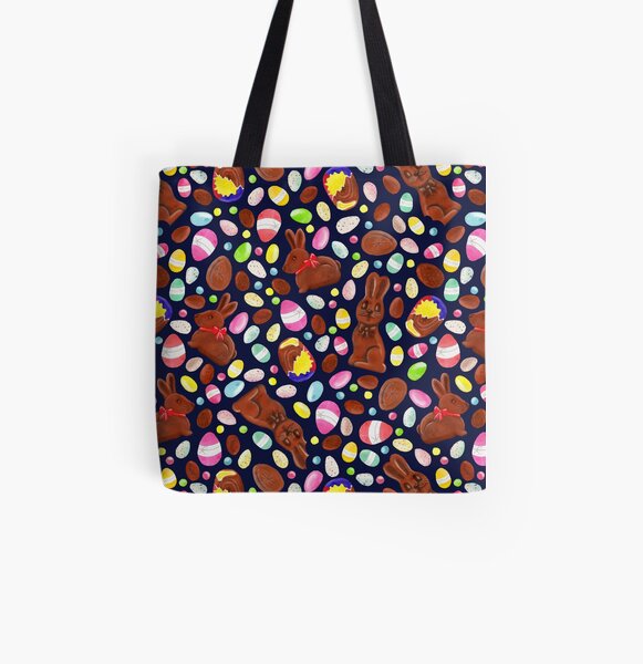 Easter Egg Bounty - Navy All Over Print Tote Bag