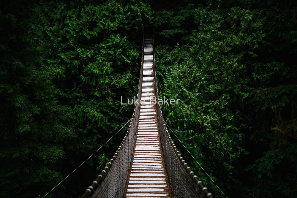 "Suspension Bridge Vancouver" by Luke Baker Redbubble