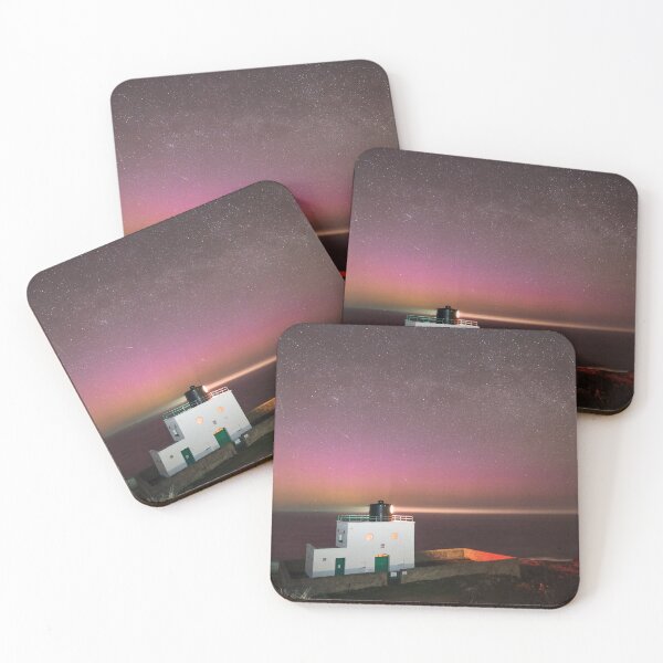 Item preview, Bamburgh Lighthouse With The Northern Lights. designed and sold by Dave Staton.