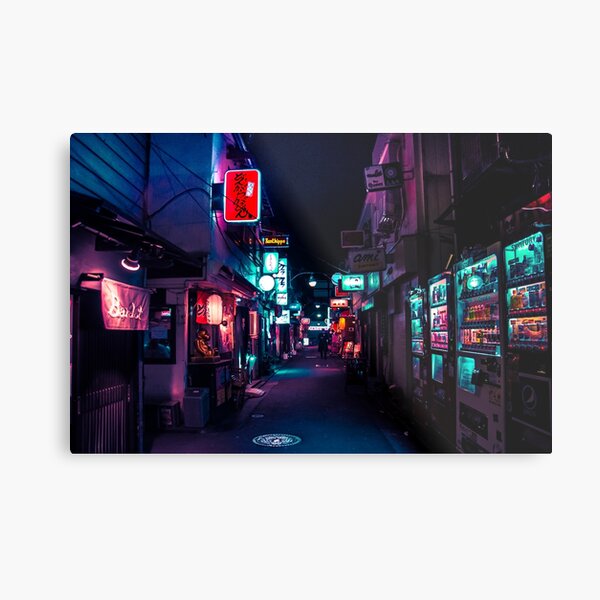 Late Night in Shinjuku's Golden Gai Metal Print
