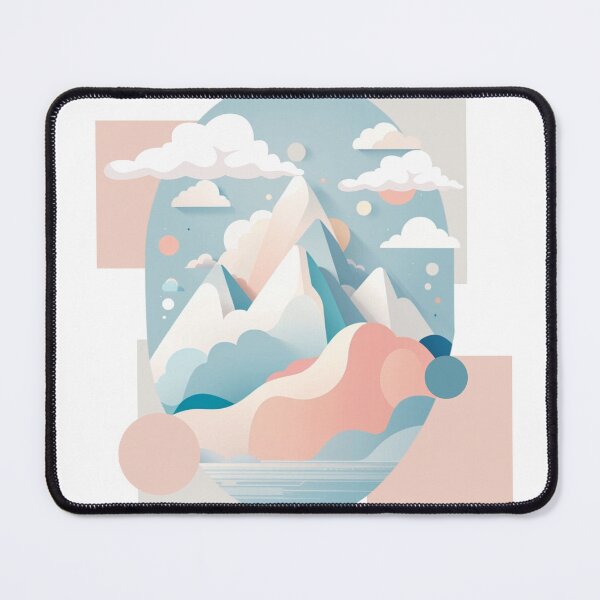 Item preview, Overlapping mountain landscape graphics pastel colors designed and sold by Piano-pn.