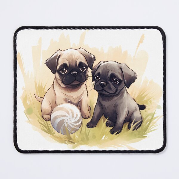 Item preview, Pug Puppies-Watercolor designed and sold by Jdelgado813.