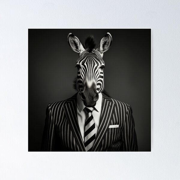 Item preview, Zebra in Business Suit Art designed and sold by redstar19.