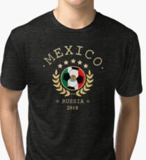 Mexico Mexican Soccer Team Russia 2018 T Shirt Football Fan copa mundial Tri-blend T-Shirt