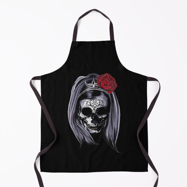 Item preview, Artistic face of a woman - death with a red rose designed and sold by FlowerandDesing.