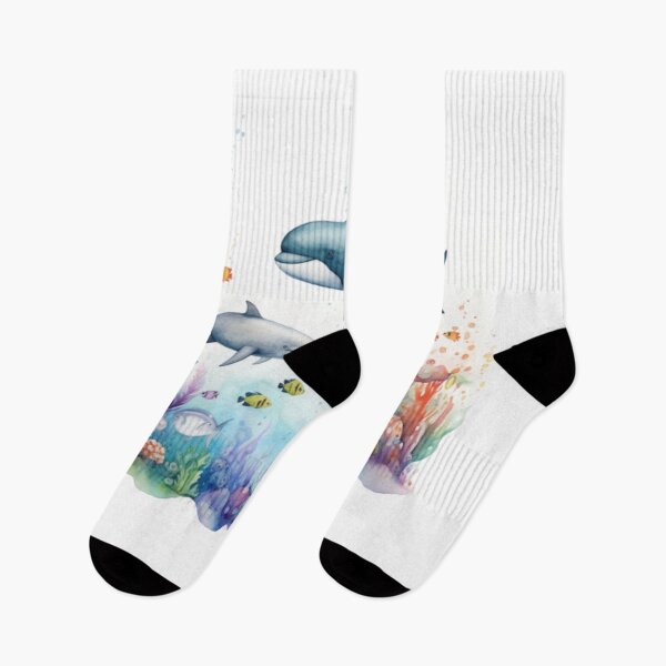 Item preview, Ocean Friends water colour white background designed and sold by Superann8.