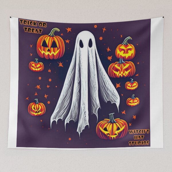 Item preview, TrickorTreat 2023 Series: Ghost Pumpkin Night  designed and sold by WitchsHatStudio.