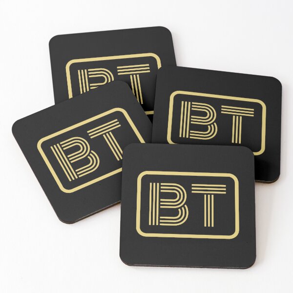 Artikelvorschau, BT-Initialen goldene geometrische Buchstaben entworfen und verkauft von Jeallan Designs.
