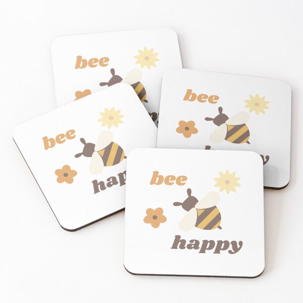 Item preview, Happy bee and some flowers minimalist image designed and sold by CleanDecor.
