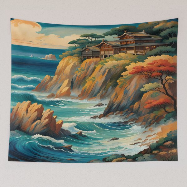 Item preview, Fishing town on the cliff designed and sold by I-A-Troy.