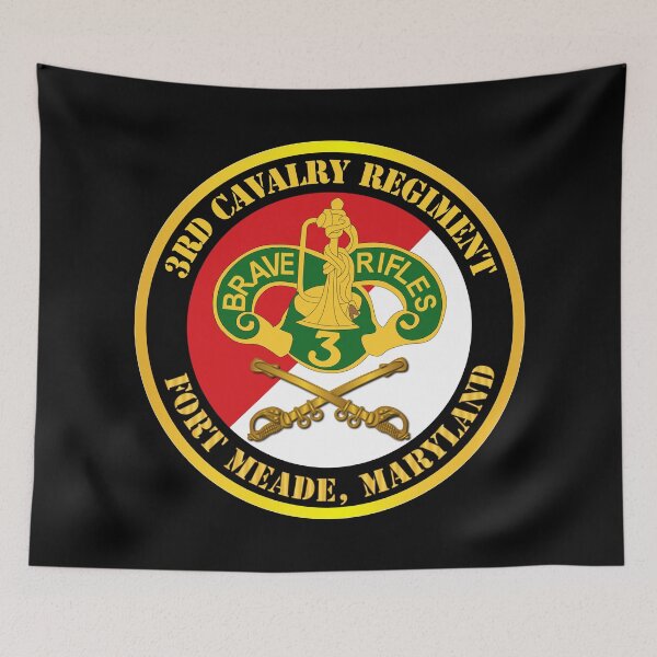 Item preview, Army - 3rd Cavalry Regiment DUI - Red White - Fort Meade, Maryland designed and sold by Military Insignia Products.