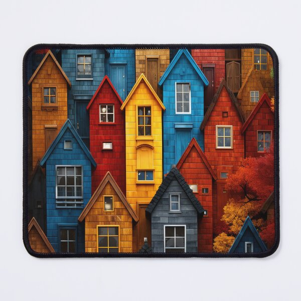 Item preview, Autumn Village Scene: Colorful Houses & Trees designed and sold by SuperSeries.