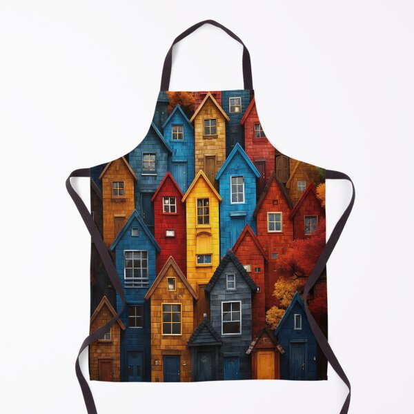 Item preview, Autumn Village Scene: Colorful Houses & Trees designed and sold by SuperSeries.