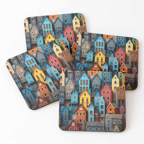 Item preview, Vibrant Colourful Houses - Artistic Design designed and sold by SuperSeries.
