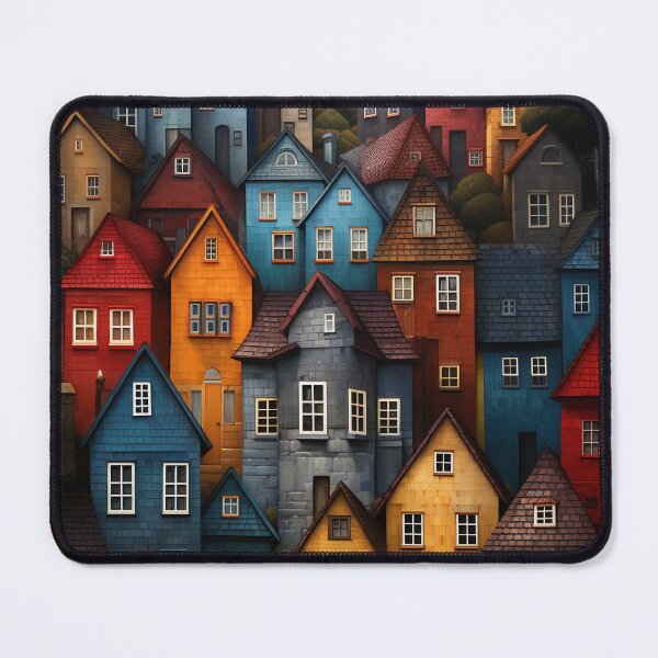 Item preview, Vibrant Town Aesthetic: Multicolored Houses in Town designed and sold by SuperSeries.