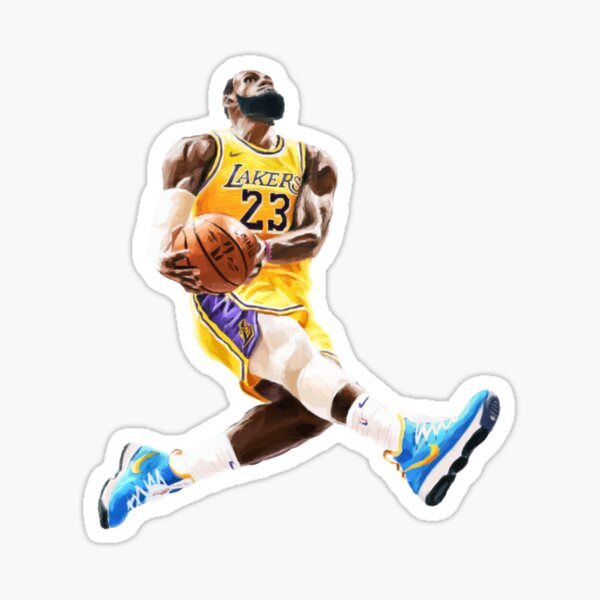 la lakers lebron james signed jersey Sticker for Sale by jessicanoble