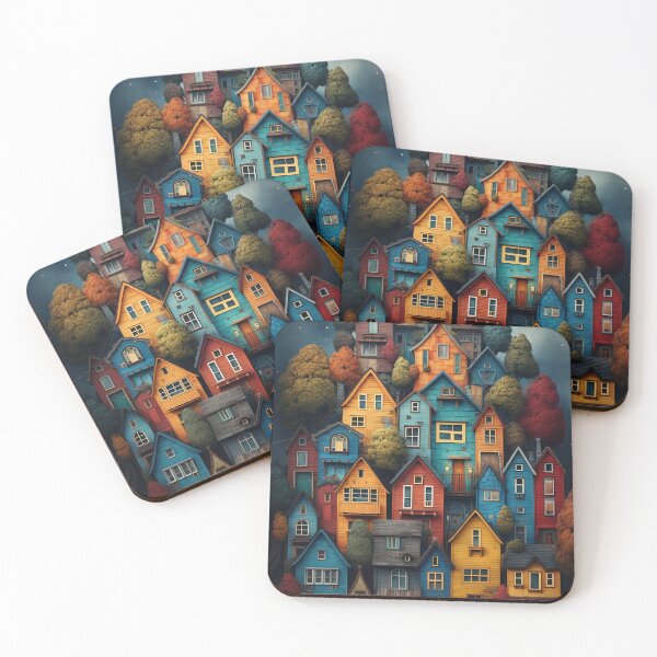 Item preview, Multicolored Village At Night designed and sold by SuperSeries.