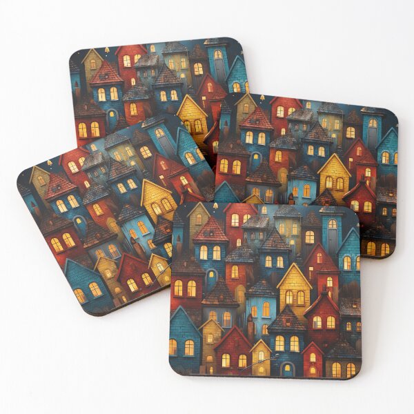 Item preview, Vibrant Riverside Town: Reflective Colors by the Water designed and sold by SuperSeries.