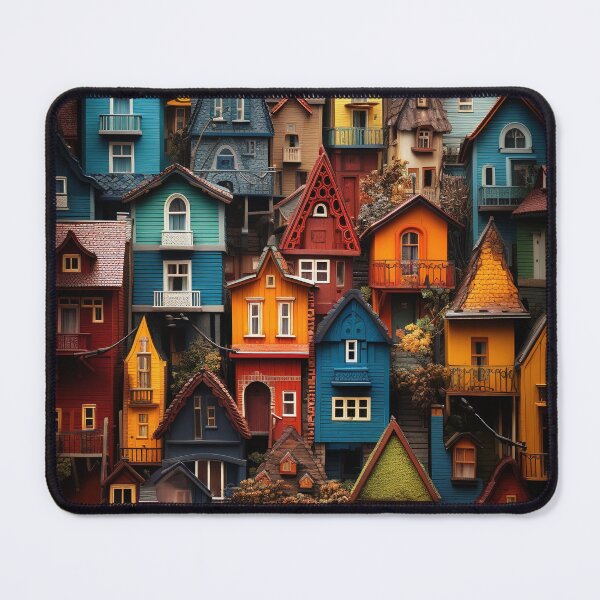 Item preview, Densely Packed Vibrant Tiny Houses: Village Charm in Color designed and sold by SuperSeries.