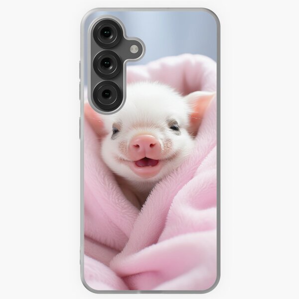 Item preview, Adorable Close-Up: Smiling Mini Pig in Vibrant Pink designed and sold by SuperSeries.