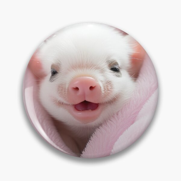 Item preview, Adorable Close-Up: Smiling Mini Pig in Vibrant Pink designed and sold by SuperSeries.