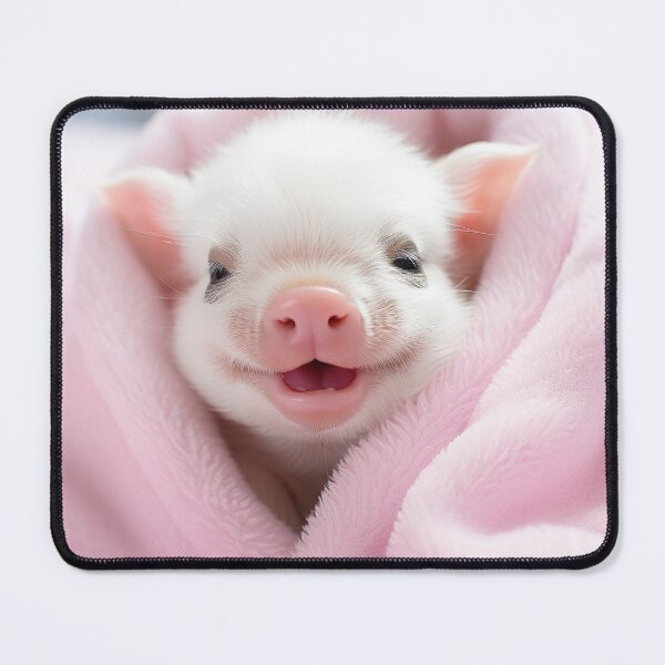 Item preview, Primer plano adorable: minicerdo sonriente en rosa vibrante designed and sold by SuperSeries.
