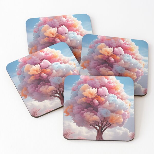 Item preview, Psychedelic Cotton Candy Tree Art designed and sold by SuperSeries.