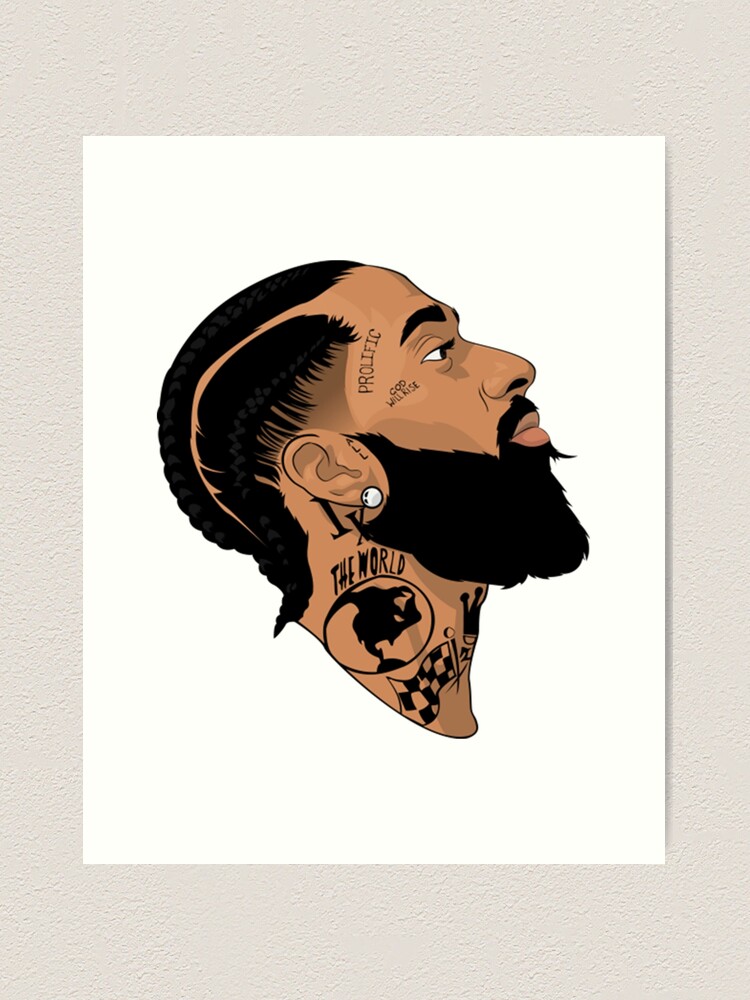 Nipsey Hussle Side Profile With Eye Magnet for Sale by luzerome