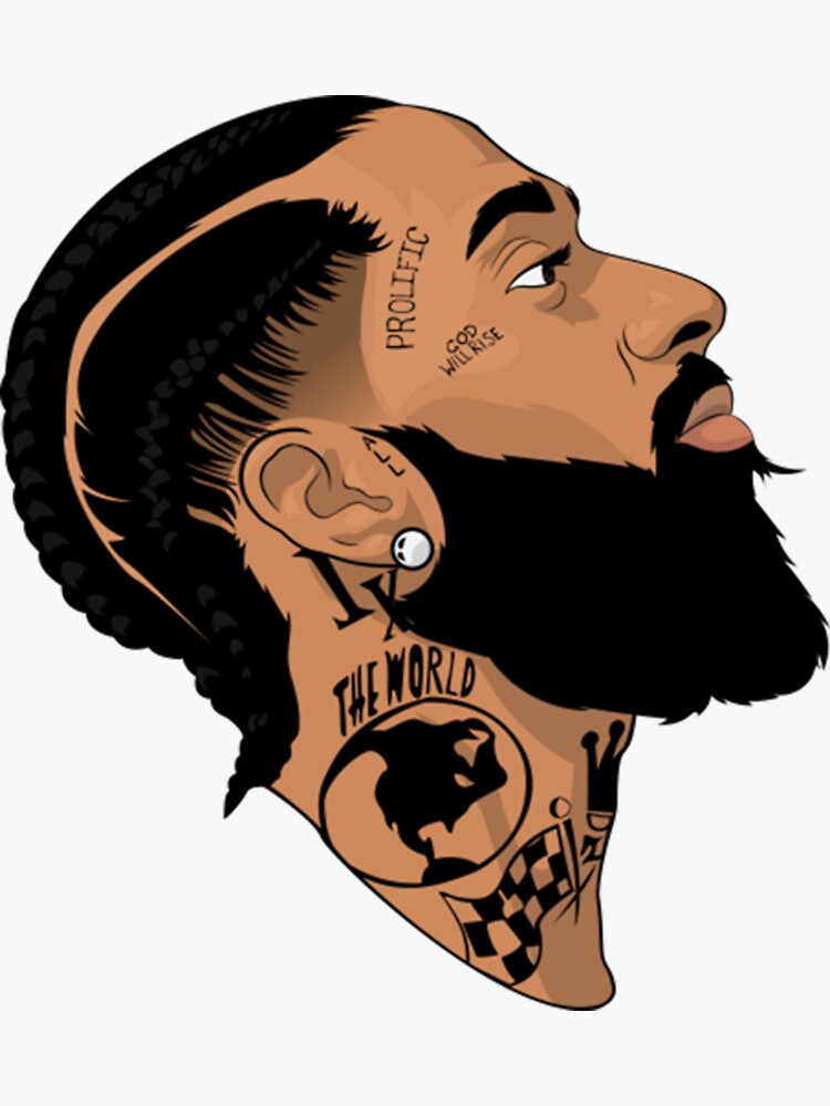 Nipsey Hussle Side Profile With Eye Magnet for Sale by luzerome