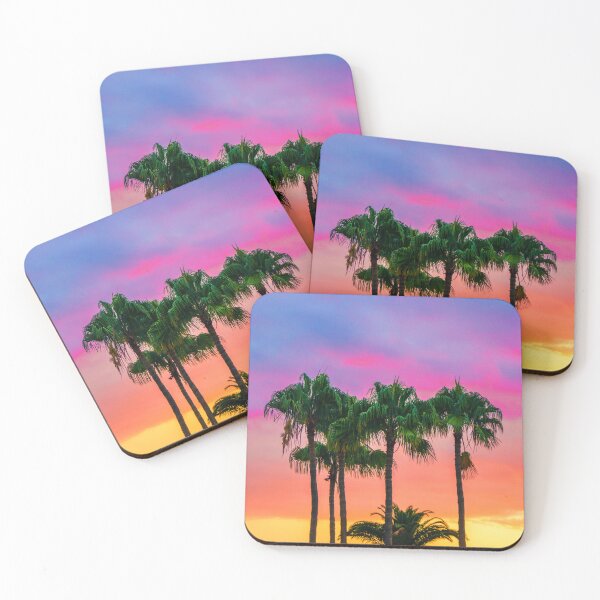Item preview, Tropical Palm Trees at Sunset with red sky designed and sold by thespecialtyhub.