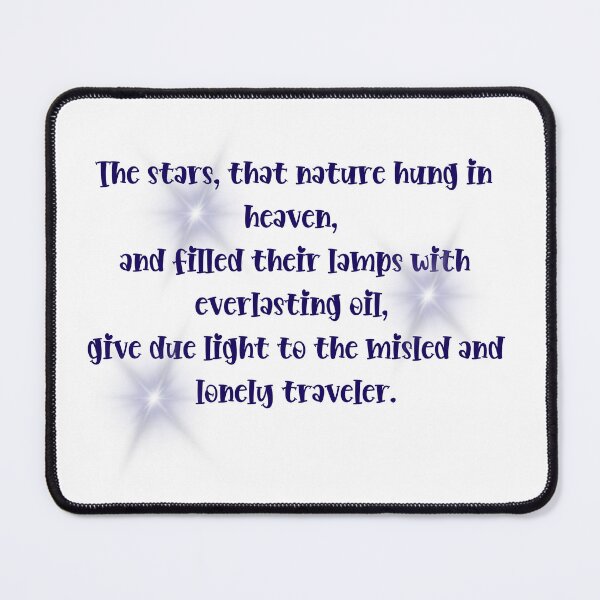 Item preview, Everlasting Stars: A John Milton Quote Design designed and sold by wordartistry.