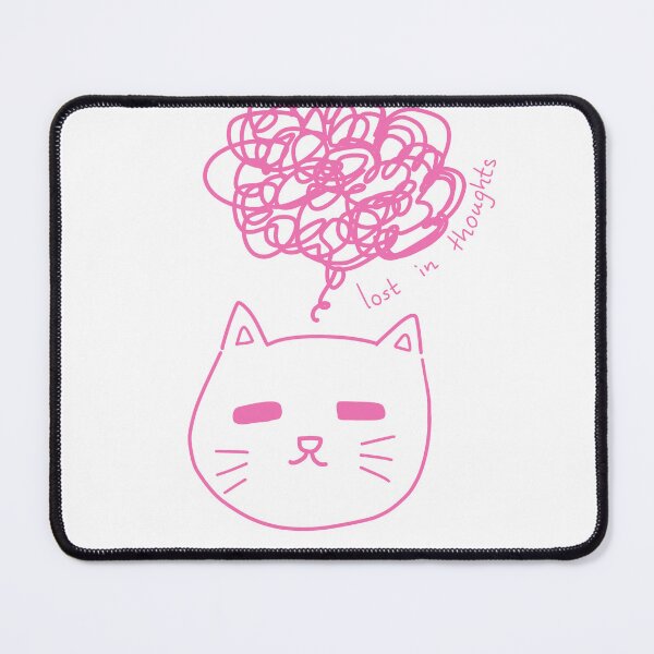Item preview, Lost in thoughts cat (pink) designed and sold by JingArts.